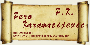 Pero Karamatijević vizit kartica